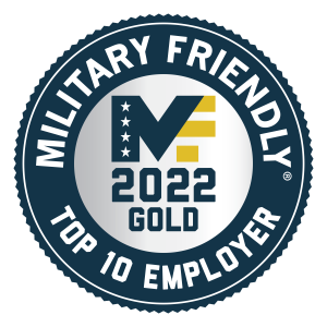Military Friendly Top 10 Employer 2022 Gold