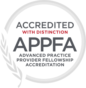 APPFA - Advanced Practice Provider Fellowship Accreditation - Accredited with Distinction Badge
